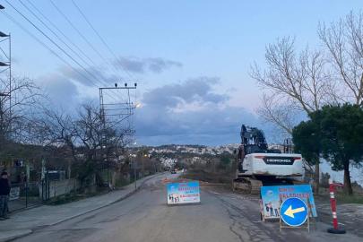 Sinop’ta çöken yolda onarım çalışmaları sürüyor