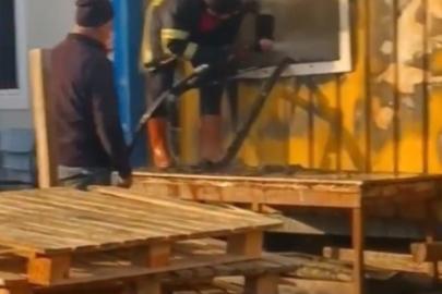 Sinop’ta konteyner yangını korkuttu