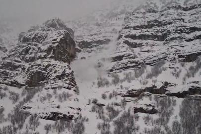 Şırnak’ta çığ düşme anı kamerada