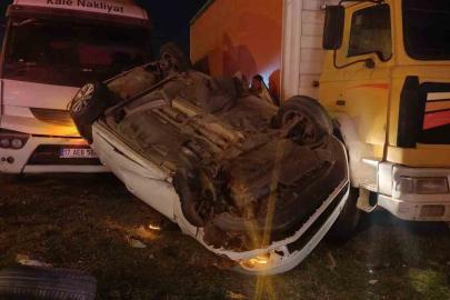 Takla atan otomobilden sağ çıktı