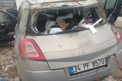 Takla atan otomobilin sürücüsü yaralandı