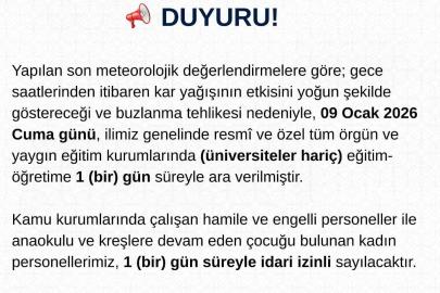 Tunceli’de eğitime 1 gün ara