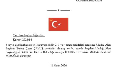 Uludağ Alan Başkanlığı’nda görev değişimi