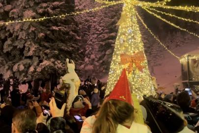 Uludağ’da 2026’ya coşkulu merhaba: Gökyüzü havai fişeklerle aydınlandı