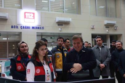 Vali Aydoğdu’dan 112 Acil Çağrı Merkezi’ne yılbaşı ziyareti