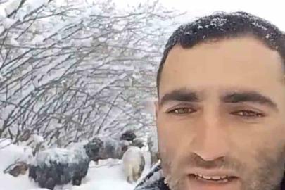 Yeni yılın ilk gününde yaylada kara yakalanan çoban türkülerle ısındı