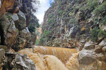 Yoğun yağışlar Gökbük Kanyonu’nun su debisini artırdı