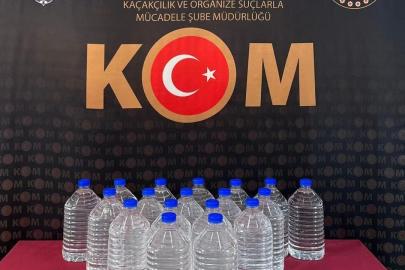 Yozgat’ta 100 litre kaçak alkol ele geçirildi