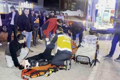 Aksaray’da otomobil ile motosiklet çarpıştı, sürücü ağır yaralı