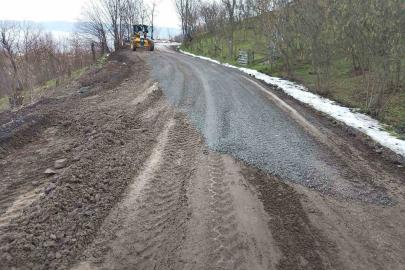 Aktarla Köyü’nde yol reglaj çalışmaları tamamlandı