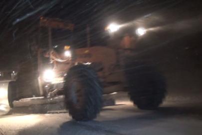 Alacabel’de şiddetli yağmur kar yağışına döndü