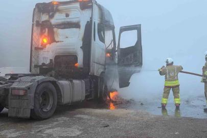 Alevlere teslim olan tır kullanılamaz hale geldi