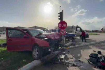 Amasya’da 2 araç çarpıştı: 2 yaralı