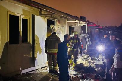 Antakya’da konteyner yangını