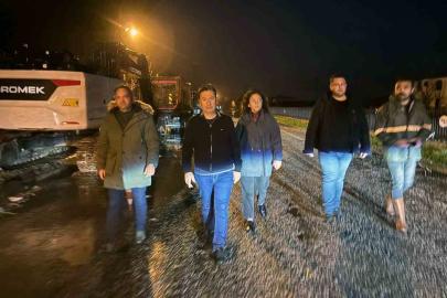 Aras çifti sabaha kadar yağmur mesaisi yaptı