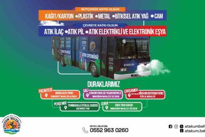 Atakum Belediyesi "Katık Otobüsü" sıfır atıkla doğayı korumaya devam ediyor