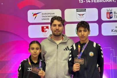 Avrupa Taekwondo müsabakasında Kuyucaklı sporculardan çifte bronz