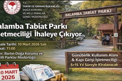 Balamba Tabiat Parkı ihaleye çıkıyor