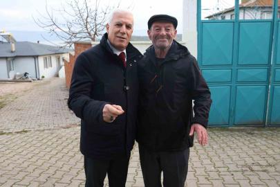 Başkan Bozbey’den Yaren Leylek ve Adem Amca’ya ziyaret