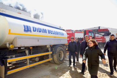 Başkan Gençay, yangın sürevini sahada takip etti