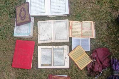 Batman’da İluh Deresine atılan Kur’an-ı Kerim ve dini kitaplar çıkarıldı