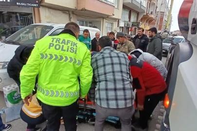 Beton mikserinin altında kalan yaşlı adam yaralandı