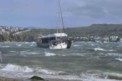 Bodrum’u kuvvetli fırtına vurdu