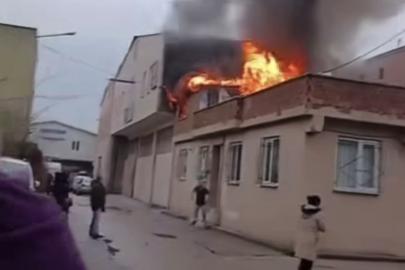 Bursa’da çatı yangını paniği