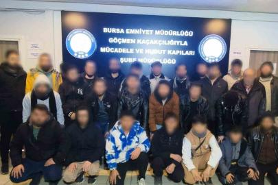 Bursa’da göçmen kaçakçılığına darbe: 29 yabancı uyruklu şahıs yakalandı