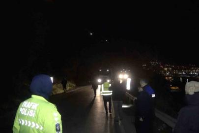 Bursa’da heyelan: Mudanya-Kurşunlu yolu trafiğe kapandı