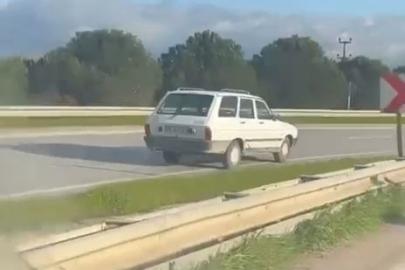 Bursa’da ters şeritten ilerleyen araç tehlike saçtı