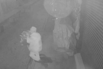 Çaldığı brandayı çöp poşetine sığdıramayınca eliyle taşıyarak götürdü