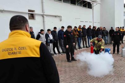 Çalışanlara iş sağlığı ve güvenliği ile yangın eğitimi