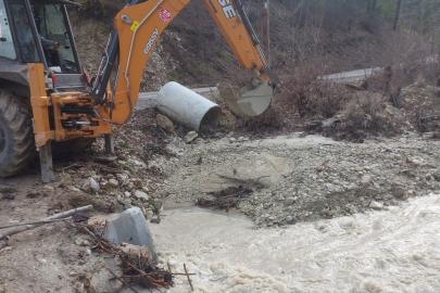 Çameli Belediyesi yoğun yağışın ardından 7/24 teyakkuzda
