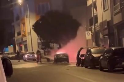 Çanakkale’de yanan araç bomba gibi patladı