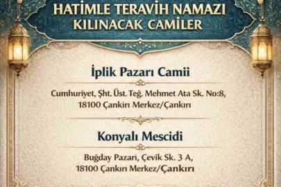 Çankırı’da hatimle teravih namazı kılınacak camiler belli oldu