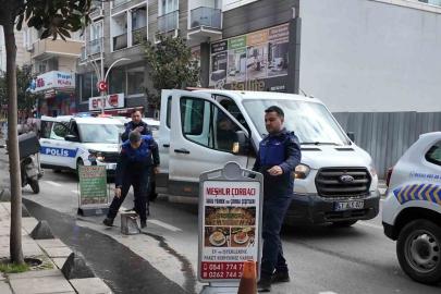 Çayırova’da kaldırım işgaline ceza