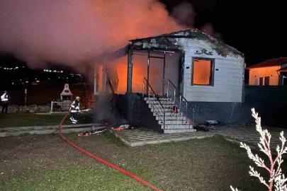Çorum’da bağ evi alevlere teslim oldu