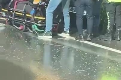 D100 kara yolunda kaza yapan araç ters döndü, sürücü yaralandı