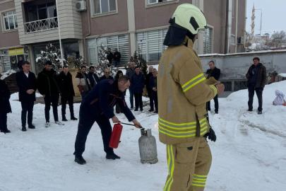 Demirözü’nde yangın tatbikatı gerçekleştirildi