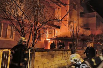 Denizli’de odunluk yangını korkuttu