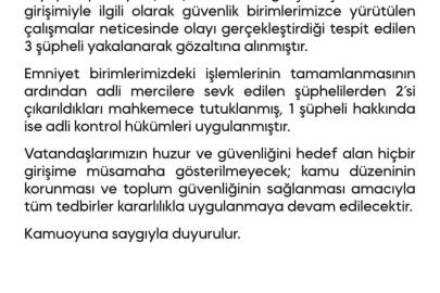 Diyarbakır Emniyet Müdürlüğüne EYP’li saldırıda 3 gözaltı