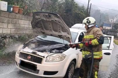 Dörtyol’da otomobil yangını