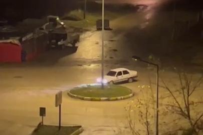 Drift atan otomobil sürücüsü tepkilere neden oldu