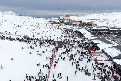 Erciyes’te hafta sonu yoğunluğu