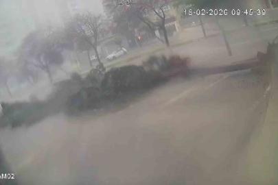 Fırtına dev ağaçları kökünden söktü, o anlar kameraya yansıdı