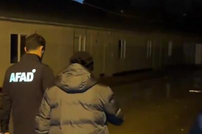 Gaziantep’te yoğun yağış sonrası geçici yaşam alanı boşaltıldı