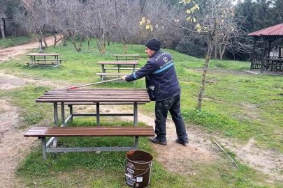 Gebze tabiat parkındaki donatı alanları yenilendi