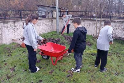 Hisarcık AİHL’de organik gübre yapımı başladı