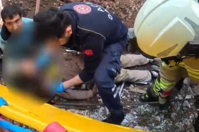 İnşaatta başına demir saplanan işçi ağır yaralandı